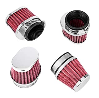 Photo 1 of ALPHA MOTO Motorcycle 52mm POD Oval Air Filter Filters (2.047Inch) A set of 4 Washable and Reusable Breathers Cleaners Fit Yamaha XJ600 XJ700 XJ750 XJ900 YX600 (Video Demo) (B08K3QK69G)
