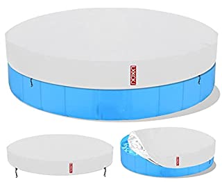 Photo 1 of 10 Ft Round Pool Cover, Solar Covers for Above Ground Pools, Inground Pool Cover Protector with Drawstring Design Increase Stability, Hot Tub Cover Ideal for Waterproof and Dustproof (Silver) (B097F3LKC2)
