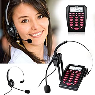 Photo 1 of AGPtEK Corded Telephone with Headset & Dialpad for House Call Center Office -- Noise Cancellation
