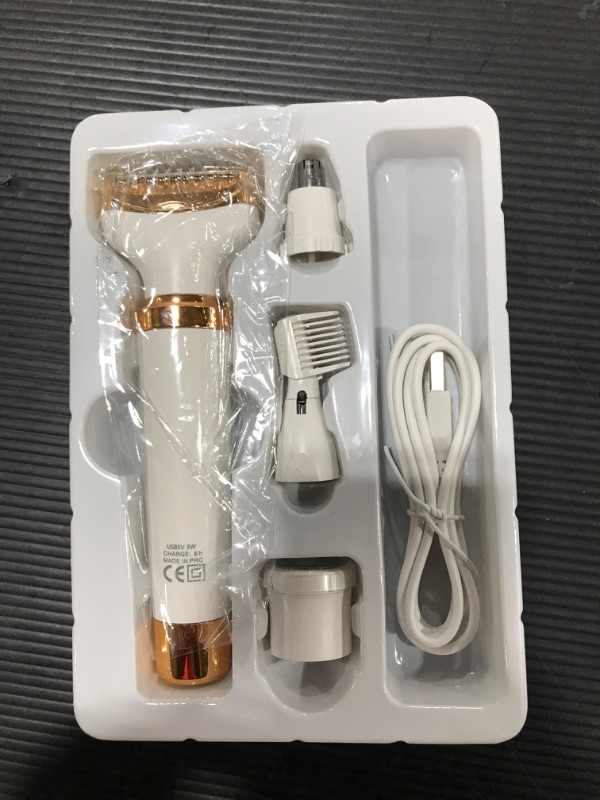 Photo 1 of Electric Razor for Women Bikini Trimmer, MKIOVH Women's Shaver Cordless Portable 4 in 1 Painless Shaver, ?for face Legs Brows Nose Brows Nose Detachable Head USB Rechargeable Hair Trimmer (B0953J251W)
