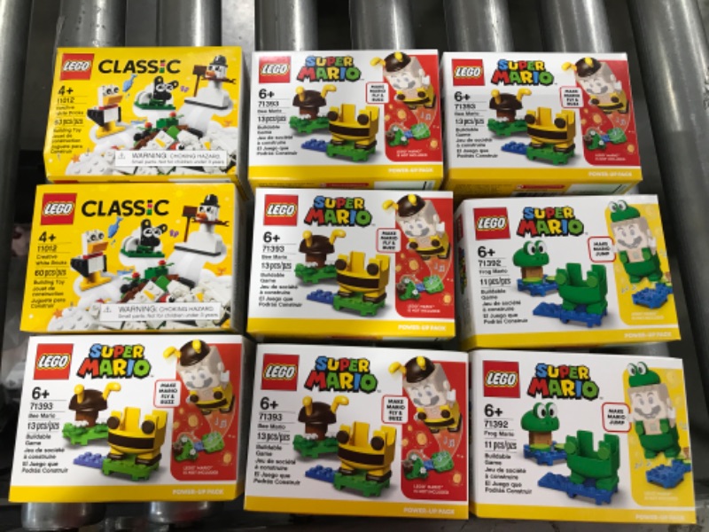 Photo 1 of BAG BUNDLE OF 9 MINI LEGO KITS (SUPER MARIO & CREATIVE SNOW)