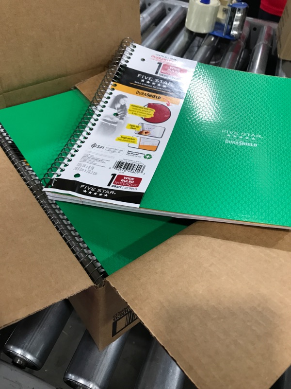 Photo 1 of 12 PACK Spiral Notebook 1 Subject College Ruled Anti-Microbial Green - Five Star

