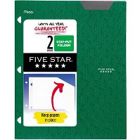 Photo 1 of 24 PACK Five Star 2 Pocket Plastic Folder with Prongs

