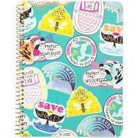 Photo 1 of 12 PACK Mead 1 Subject Wide Ruled Spiral Notebook New Stickers Design

