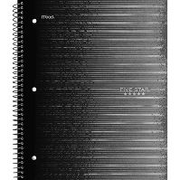 Photo 1 of 12 PACK Five Star 1 Subject Wide Ruled Spiral Notebook
