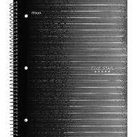 Photo 1 of 12 PACK Five Star 1 Subject Wide Ruled Spiral Notebook

