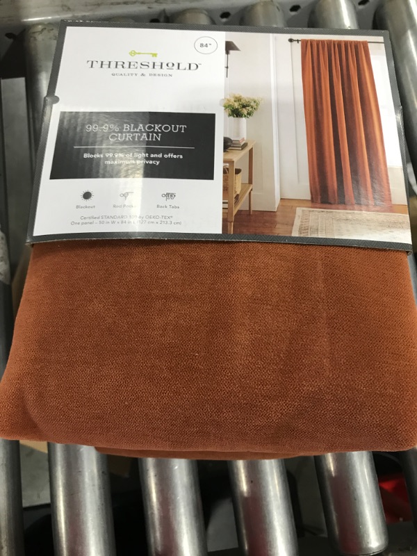 Photo 1 of 1pc Blackout Velvet Window Curtain Panel - Threshold™ 84"

