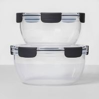 Photo 1 of 4pc Plastic Round Bowl Set With Lids - Made By Design™


