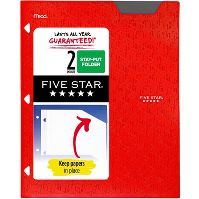 Photo 1 of *BUNDLE OF 24* Five Star 2 Pocket Plastic Folder RED 

