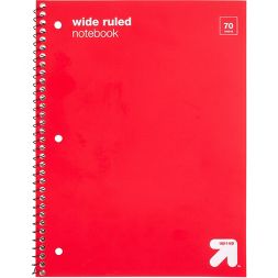 Photo 1 of 21 PACK! Wide Ruled 1 Subject Flexible Plastic Cover Spiral Notebook - up & up™ RED

