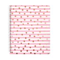 Photo 1 of 6 PACK! College Ruled 1 Subject Spiral Notebook Stripes/Dots VARIETY - greenroom
