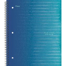 Photo 1 of 12 PACK! Five Star 1 Subject Wide Ruled Spiral Notebook BLUE 

