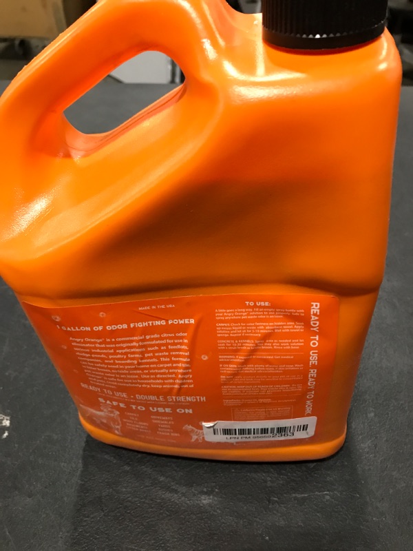 Photo 3 of ANGRY ORANGE Ready-to-Use Citrus Pet Odor Eliminator Pet Spray - Urine Remover and Carpet Deodorizer for Dogs and Cats (1 Gallon)