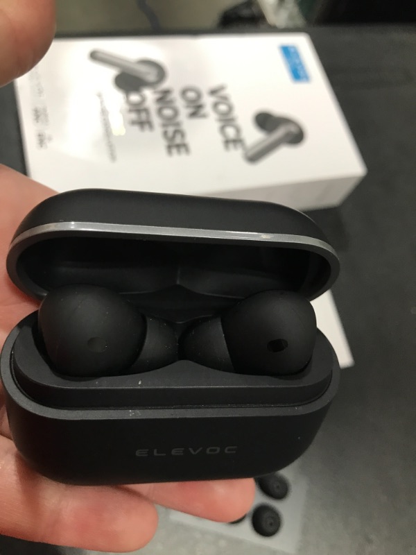 Photo 4 of ELEVOC Active Noise Cancelling Earbuds, Wireless Bluetooth Earphones with 6 Microphones and 2 Bone Conduction Sensors for Clear Calls, 10mm Driver for Immersive Sound, Fast Charge, 30H Playtime