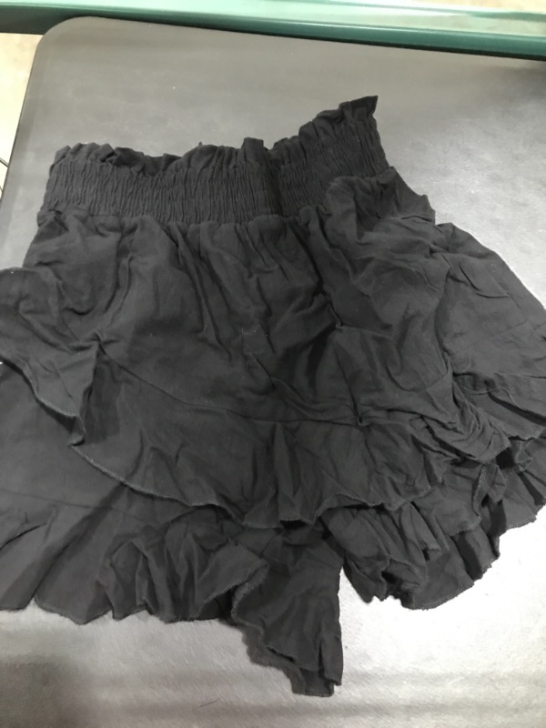 Photo 2 of FRTROIN Skorts Skirts for Women Skater Mini Wrap Skirt Beach Flowy Linen Cotton High Waisted Shorts for Summer SIZE S 