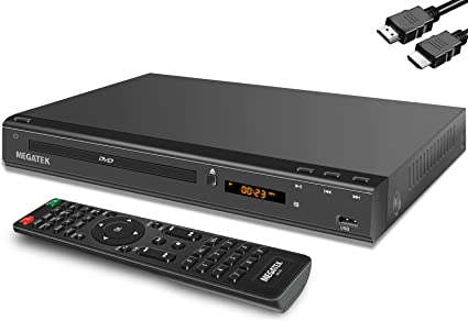 Photo 1 of MEGATEK Multi-Region DVD Player for TV with HDMI (1080p Upscaling), CD Player for Home, USB Port, Coaxial Digital Out, Compact Design with Durable Metal Housing, Remote & 5ft HDMI Cable Included