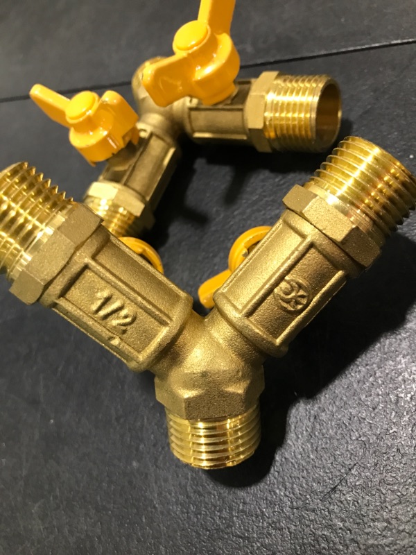 Photo 2 of 2 PACK GARDEN HOSE SPLITTER GOLD 