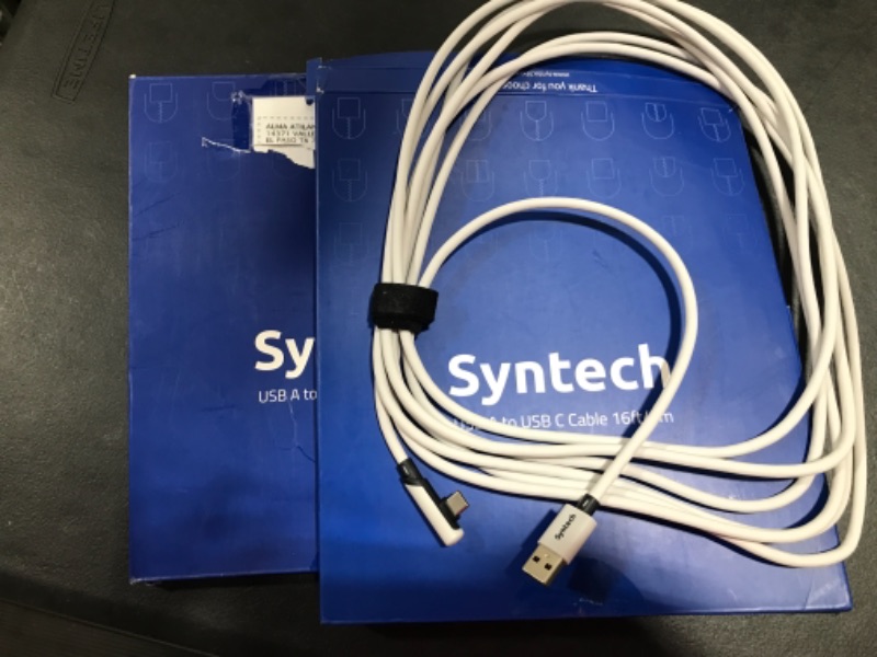 Photo 2 of 2 PACK Syntech Link Cable 16 FT Compatible with Quest2 Accessories and PC/Steam VR, High Speed PC Data Transfer, USB 3.0 to USB C Cable for VR Headset and Gaming PC