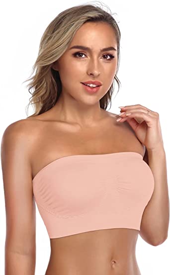 Photo 1 of ANGOOL Strapless Comfort Wireless Bra with Slip Silicone Bandeau Bralette Tube Top SIZE S 