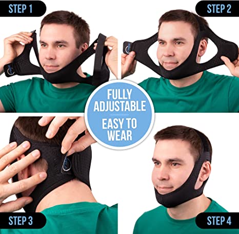 Photo 1 of Aveela Anti Snoring Chin Strap for CPAP Users | Keep Mouth Closed While Sleeping | Adjustable Premium Snore Stopper Head Strap for Men & Women | Itch-Free Comfortable Material for Uninterrupted Sleep
