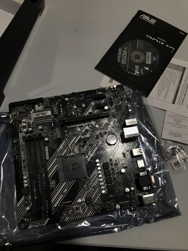 Photo 2 of ASUS Prime B550M-K AMD AM4 Zen 3 Ryzen 5000 and 3rd Gen Ryzen Micro-ATX Motherboard