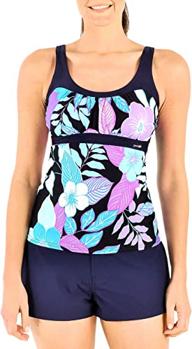 Photo 1 of  ZeroXposur Womens Swimsuits Tankini Top Set – Peasant Tankini Bathing Suit and Board Short Set for Women
L