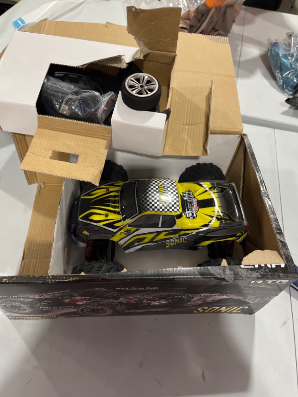 Photo 2 of 1:16 Scale Large RC Cars 36+ kmh Speed - Boys Remote Control Car 4x4 Off Road Monster Truck Electric - All Terrain Waterproof Toys Trucks for Kids and Adults - 2 Batteries + Connector for 40+ Min Play