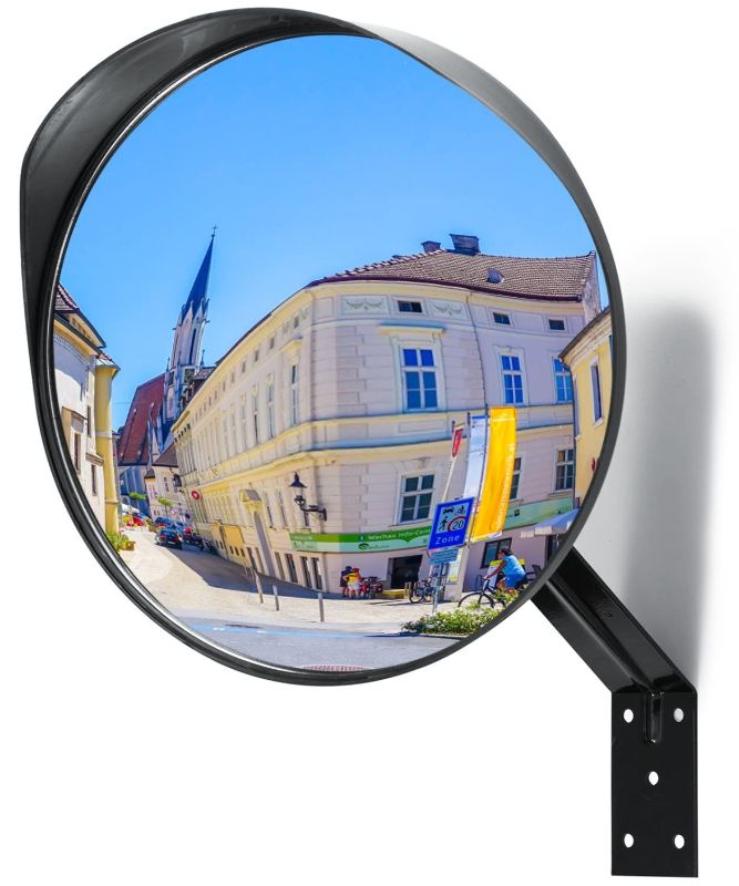 Photo 1 of Adjustable Convex Mirror - Clear View Garage and Driveway Park Assistant - 12" Curved Security Mirror Extends Your Field of View to Increase Safety