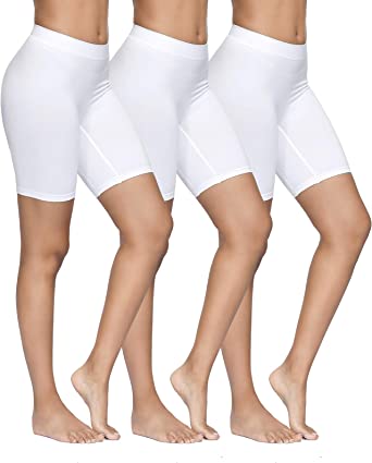 Photo 1 of 3XL YADIFEN 3 Pack Women Seamless Slip Shorts Stretch High Waist Yoga Bike Short Boyshort Panties for Under Dress
