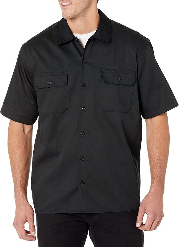 Photo 1 of Amazon Essentials Men's Short-Sleeve Stain and Wrinkle-Resistant Work Shirt
xl
