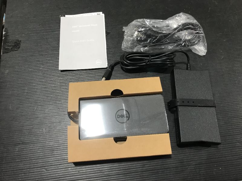 Photo 1 of Dell Universal Dock - D6000S, Equipped with USB-C/USB-A PowerShare Options, Connect Upto Three 4K Displays, LED Indicator, Black
