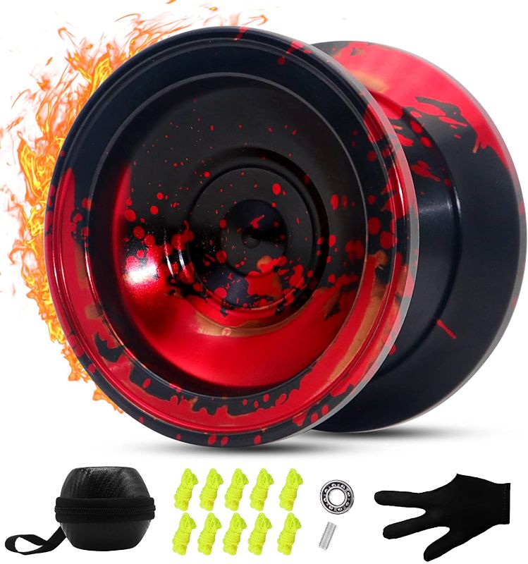 Photo 1 of FETESNICE Unresponsive Yoyo for Professional Players, Aluminum Metal Yo Yo with Gift Responsive Bearing for Beginners. Yoyo for Kids and Adults with Yo-Yo Glove, Bag, 10 Strings MAY BE MISSING PARTS
