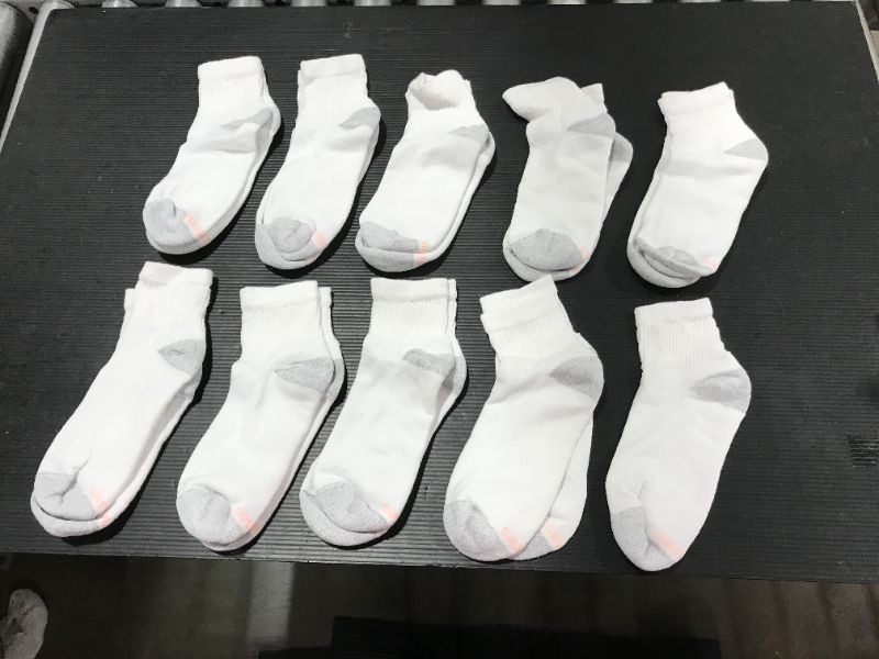 Photo 1 of 10 Pair Crew Socks SZ 5-10 1 MISSING SOCK