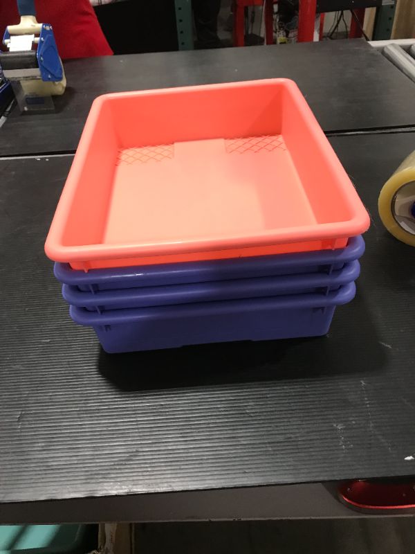 Photo 1 of Colored Paper Trays 4 PACK