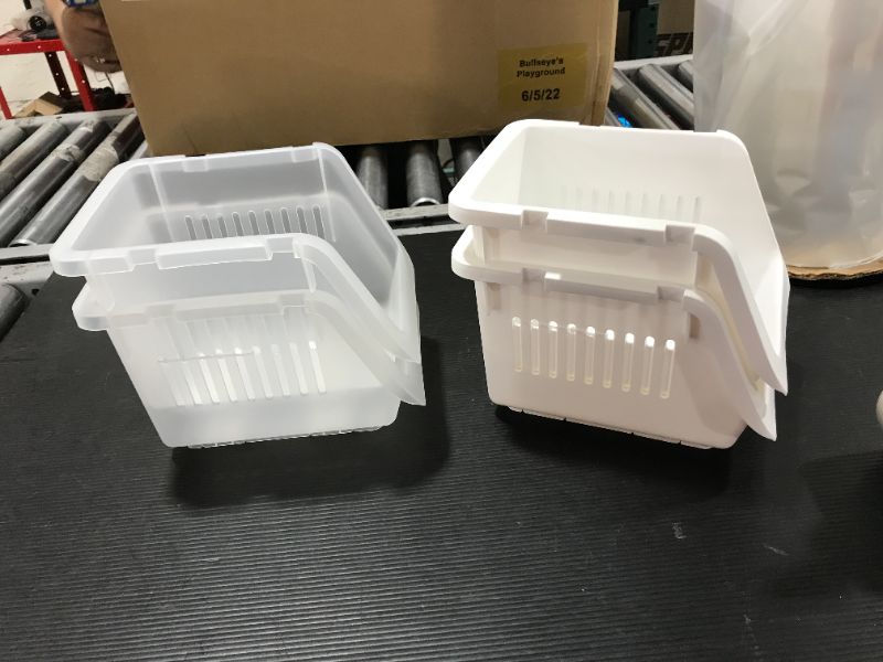 Photo 1 of Colored Stackable Organizer Basket 4 PACK