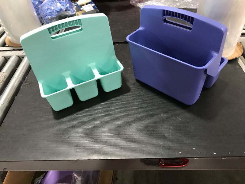 Photo 1 of Colored Plastic Art Caddy 2 PACK