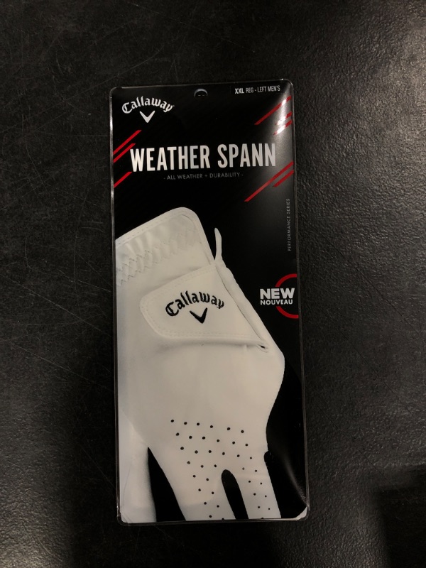 Photo 1 of 2 Pack Callaway Weather Spann Glove Mens White Left Hand XXL