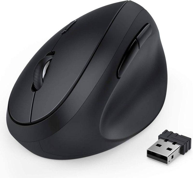 Photo 1 of Wireless Vertical Mouse, Ergonomic Wireless Mouse 2.4G High Precision Optical Mice, Reduce Wrist Pain (for Small Hands)
