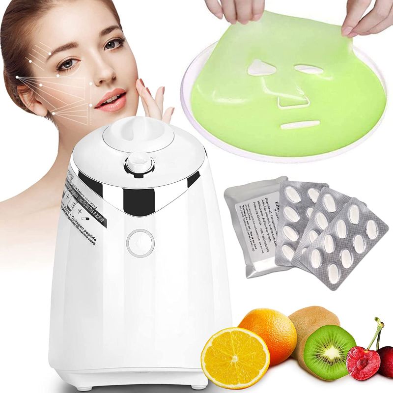 Photo 1 of Fruit Face Mask Maker Machine - DIY Vegetable Facial Pack Machine Kit with Collagen Pills Smart Automatic Face Cream Beauty Making for Facial/Eyes SPA
