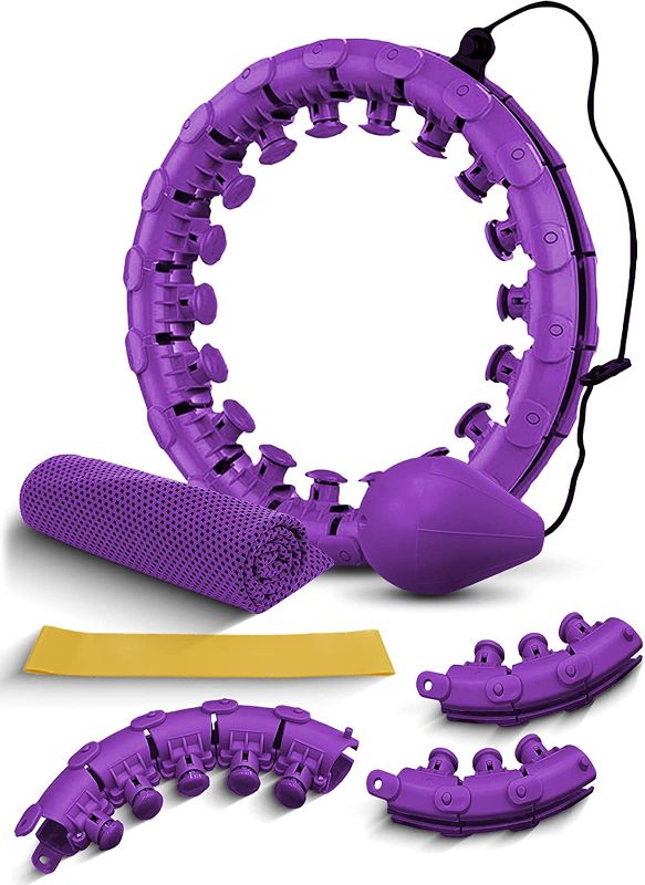 Photo 1 of Best Shape Weighted Hula Hoop Plus Size– 28 Knots Fit Hula Hoop- Hula Fit- Abdominal Exercise–Workout Equipment with Fit Hoop, Resistance Band, Cold Towel, eBooks-Adjustable Intensity & Waist Size
