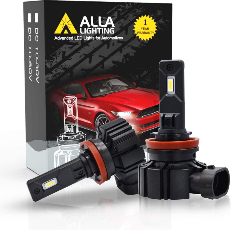 Photo 1 of Alla Lighting PGJ19 Base H16 H8 H11 LED Bulbs, Fog Lights/DRL Replacement Bulbs 6000LMs Xtreme Super Bright Adjustable, 6000K Xenon White
