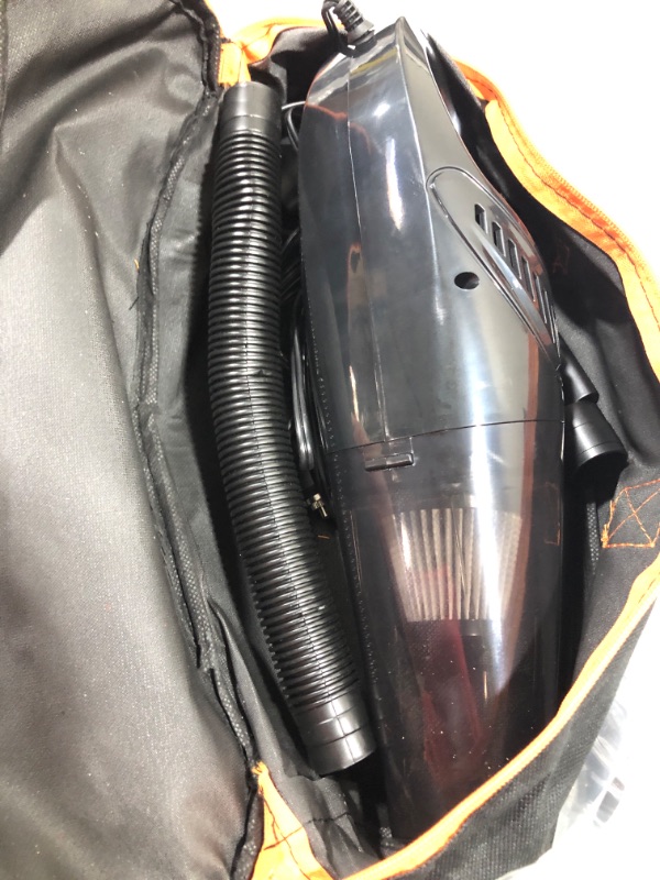 Photo 2 of Car Vacuum, 12V 120W High Power Portable Handheld Car Vacuum Cleaner, with 16.4ft Power Cord and Carrying Bag, Car Cleaning Kit with Three Layer HEPA Filter
