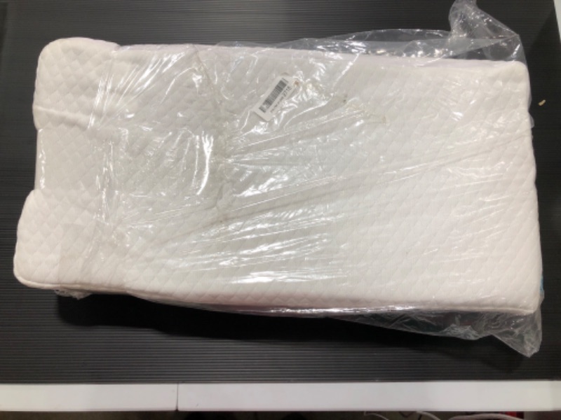 Photo 1 of TOPPURE Cube Memory Foam Pillow Pro-Long for Side Sleepers, Snorers (24"/12"/5"), Soft But Supportive Cervical Pillow for Neck and Shoulder Pain Relief Sleeping, Rectangle Neck Pillow,White
