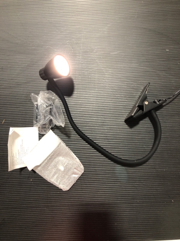 Photo 2 of CeSunlight Clamp Desk Lamp, Clip on Reading Light, 3000-6500K Adjustable Color Temperature, 6 Illumination Modes, 10 Led Beads, AC Adapter