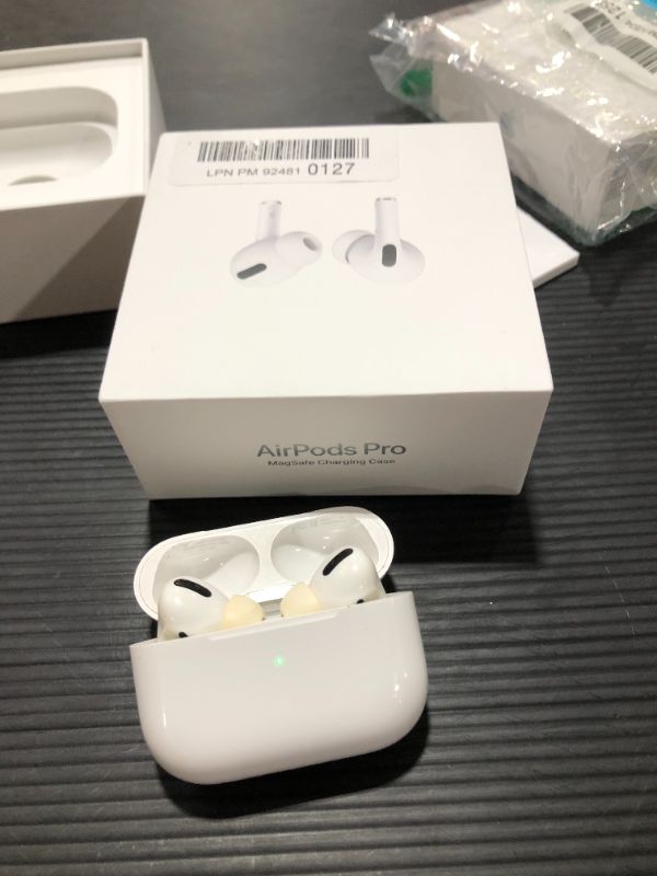 Photo 1 of Apple AirPods Pro Wireless Earbuds with MagSafe Charging Case. Active Noise Cancelling, Transparency Mode, Spatial Audio, Customizable Fit, Sweat and Water Resistant. Bluetooth Headphones for iPhone
Visit the Apple Store