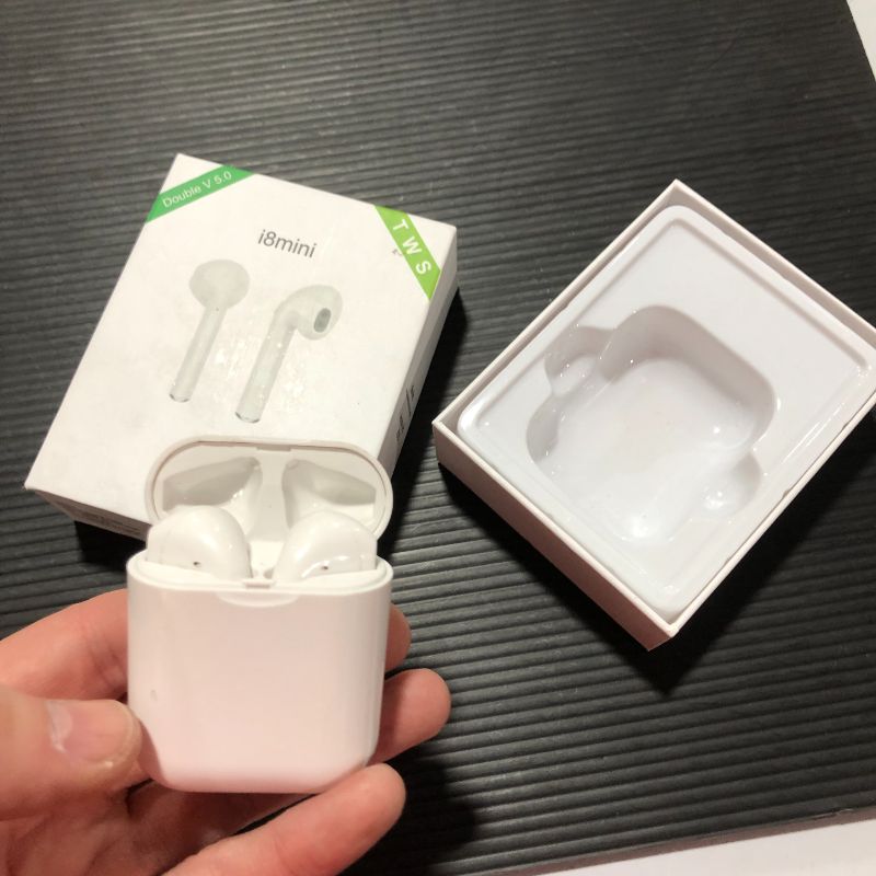 Photo 2 of i8 mini Portable Wireless Stereo Bluetooth In-ear Earphone - White