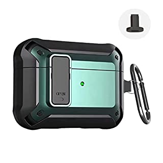 Photo 1 of for Airpods Pro Case Cover with Lock Keychain,Full Body Hard Heavy Duty Shockproof Protective AirPod Pro Case with Keychain Cool Air Pod Pro Shockproof Protective Case for AirPods Pro 2019