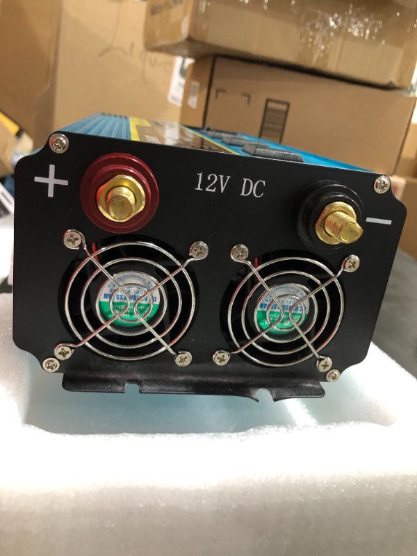 Photo 1 of LVYUAN Pure Sine Wave Inverter 1600 Watts Inverter 12V to 110V DC to AC with Remote Controller, LCD Display, 3 AC Sockets and 4 USB Ports