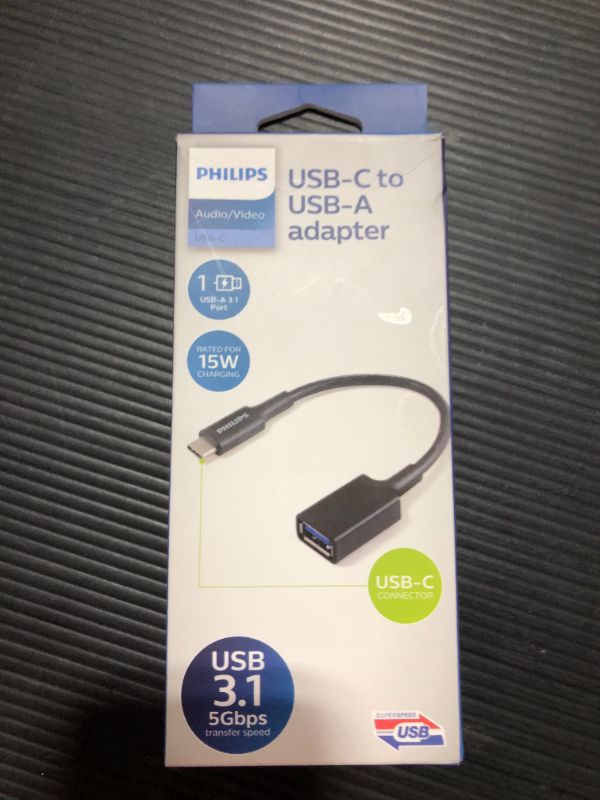 Photo 2 of Philips 6 USB-C to USB 3.1 Female Adapter Black