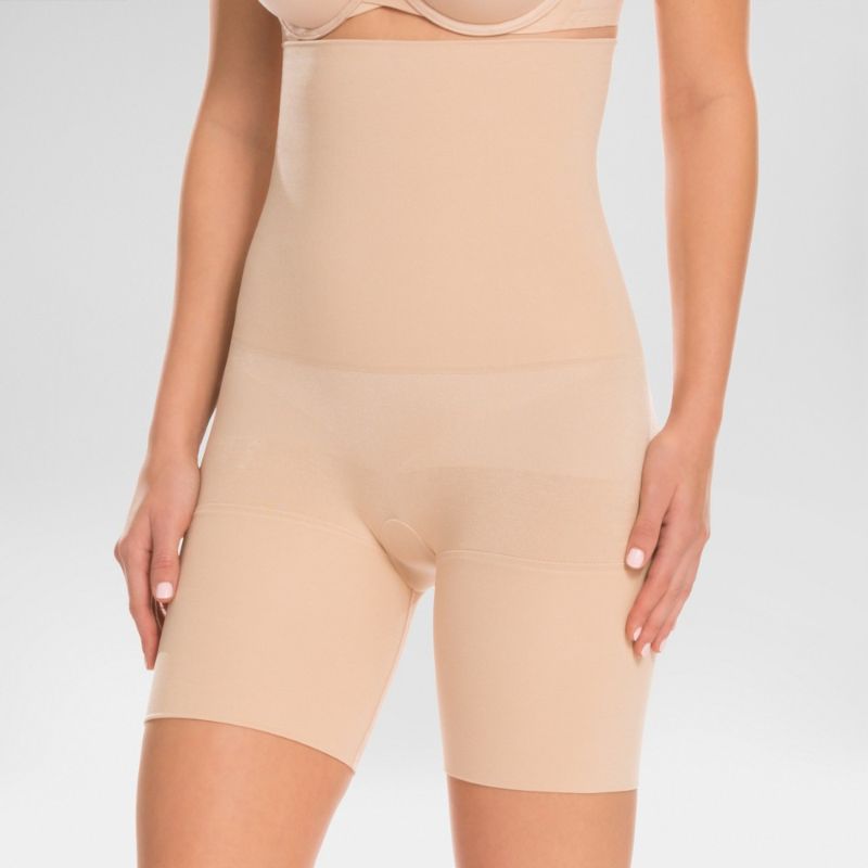 Photo 1 of Assets by Spanx Women's Remarkable Results High Waist Mid-thigh Shaper - Light Beige S